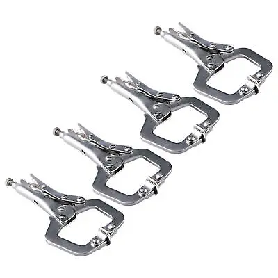 6  / 150mm Locking C CLAMPS 4Pcs Mole Vice Grip Pliers Welding & Metal Work DIY • £21.09