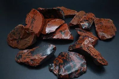 Mahogany Obsidian 1/4 Lb Natural Brown Black Crystal Chunks Volcanic Glass • $8.21