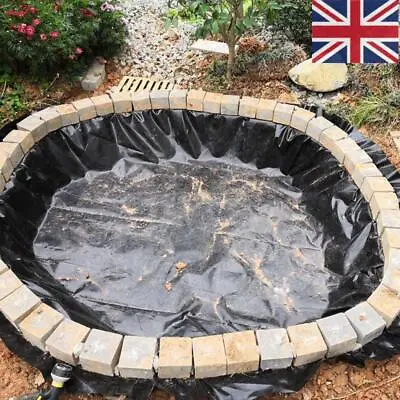£6.17 • Buy Heavy Duty Fish Pond Liner Membrane Garden Pool Outdoor Landscaping 200gsm UK