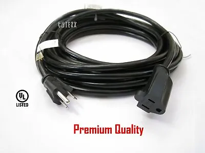 Extension Power Cord Electrical Cable Indoor Outdoor 1 Foot 3 Ft 6 Feet 10 15 25 • $9.95
