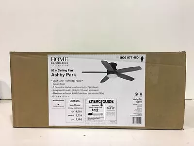Home Decorators Ashby Park 52 In. Integrated LED Bronze Ceiling Fan SEALED • $106.79