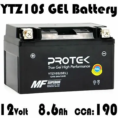 12V 8.6Ah YTZ10S Sealed GEL Battery For Yamaha YZF R1 R6 FZ07 FZ8 FZ09 XSR900 • $42.95