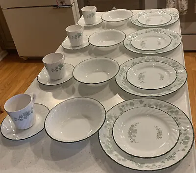 $45 • Buy Corning Corelle CALLAWAY IVY 20 Piece Set Service For 4  Plates Bowls Cups