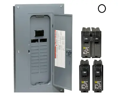 $130.99 • Buy Square D 100 Amp 40 Circuit 20 Space Indoor Main Breaker Box Panel Load Center**