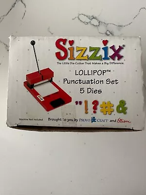 Sizzix Original Provo Craft Ellison Lollipop Punctuation Set/5 Dies Scrapbooking • $10.95