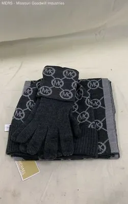 Michael Kors Women Grey 3Pc Knit Argyle Logo Set - Size O/S • $14.99