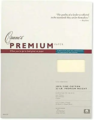 Crane & Co. Cranes Premium Weight Ecruwhite 8 1/2 X 11 Sheets PS8116 • $19.38