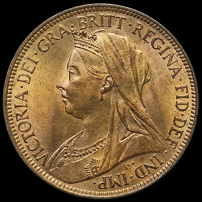 1897 Queen Victoria Veiled Head Halfpenny • $80.82