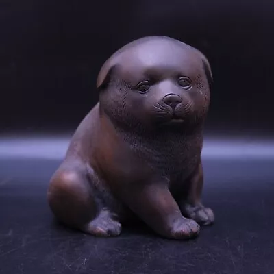 1029a Vintage Japanese Showa Era Bronze Dog Okimono Statue Figurine • $399.99