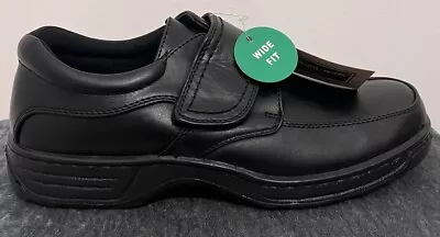 Mens Wide Fit Orthopaedic Casual Walking Shoes - Black - Size 8 Uk - New W Box • £16