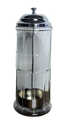 Vtg. Gemco  Barber Comb /Straw Dispenser. 11  Tall Heavy Glass Metal Lifter  • $19.99