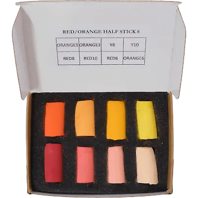 Unison Artists Soft Pastel Box Set - 8 Half Sticks - Red Orange Colours • £19.99