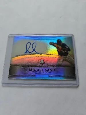 MIGUEL SANO - 2010 Bowman Platinum Autographed Refractor Card #BPA-MS - Twins • $35