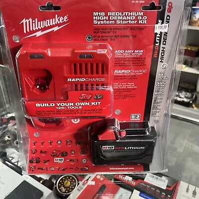 Milwaukee M18 High Demand Lithium-Ion 9.0 Ah Battery Pack - Starter Kit • $129.99