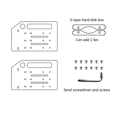 HDD Storage Bracket Organizer For Case Rack Hard Drive Bay 3.5 Multi-Layer • £11.98