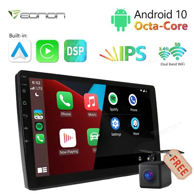 CAM+10.1  2Din CarPlay Android Auto Car Stereo GPS Navigation Radio Touch Screen • $191.16