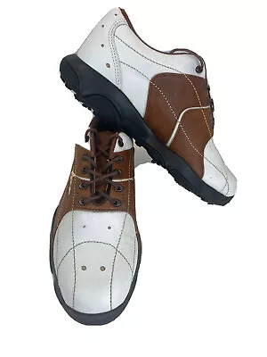 Oakley Golf Shoes Brown White Leather Mens Sz 8 • $16.80