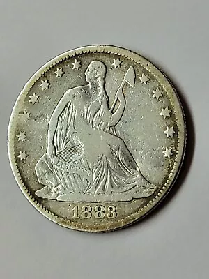 1883 Seated Liberty Half Dollar (Damaged) • $475