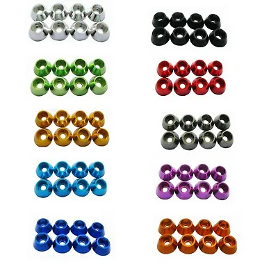 M3 Aluminum Alloy Cone Cup Head Screw Gasket Screw Washer 1/10 1/8 RC Car Color • $4.73