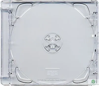 3 X CD Super Jewel Box 10.4mm Single 1 Disc Super Clear Tray Replacement Case • £6.99