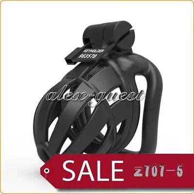 Classics Male Black Big Head Plastic Resin Chastity Cage Anti-off Ring Device • $59.91