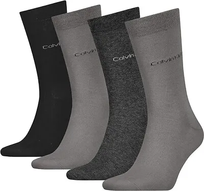 Calvin Klein 4 Pack Crew Socks Gift Set - Grey Combo • £28