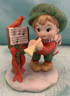Vintage LEFTON Christmas Caroler Boy Playing A Horn #03644 • $6.99