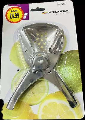 Lemon Lime Squeezer Hand Press Juicer Strainer Stainless Steel Kitchen Gadget • £4.99