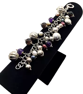 Milor Vintage 925 Italy Heavy Charm Bracelet 46 Mg • $61.25