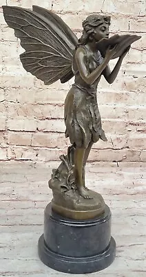 Fairy Angel Bronze Vase Figural Sculpture By Milo Hot Cast Home Decoration Art • $199.50