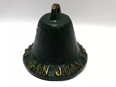 Vintage San Juan Capistrano 1776 Old Mission Green Painted Brass Bell EUC • $19.80