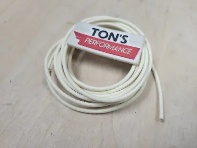 10 Feet Vintage Braided Cloth Covered Primary Wire 18 Gauge 18g Ga Solid White • $5.28
