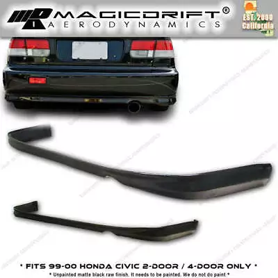 For 99-00 Honda Civic EK CTR TR Type-R Style JDM REAR Bumper Lip Kit URETHANE • $63.99
