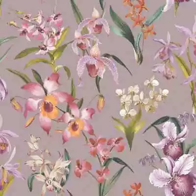 Rasch Maya Orchard Lilac Floral Tropical Leaves Wallpaper 283661 • £11.49
