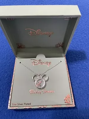 Disney LA Rocks MICKEY IS FOREVER Fine Silver Plated Necklace New • $6.99