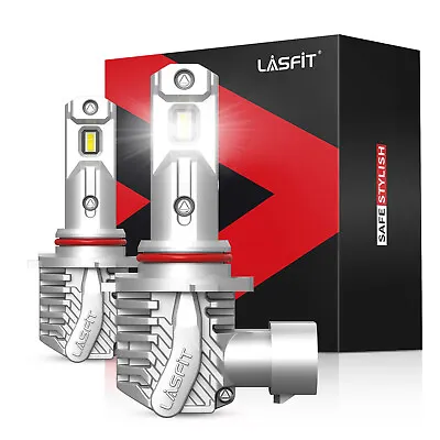 Lasfit 9006 LED Headlight Bulbs Conversion Kit Low Beam 6000K Fanless White 2x • $27.99