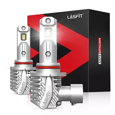 Lasfit 9006 LED Headlight Bulbs Conversion Kit Low Beam 6000K Wireless White 2x • $27.99