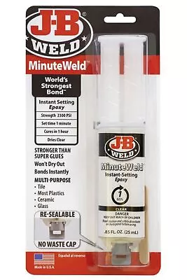 Jb Weld Minute Weld Syringe - 25 Ml • $24.99