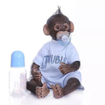 16 /40cm Reborn Realistic Baby Monkey Boy Dolls Soft Silicone Vinyl Kid For Toys • $84.48