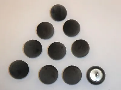 10 X Upholstery Buttons In GREY - Plush Velvet (Size: 25mm) • £4.95