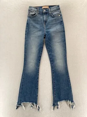 7 For All Mankind Luxe Vintage Jeans Women's 24 High Waist Slim Kick Distressed • $19.99