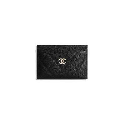 $683 • Buy CHANEL Classic Card Holder, Caviar Leather (Grained Calfskin) With Gold CC Logo