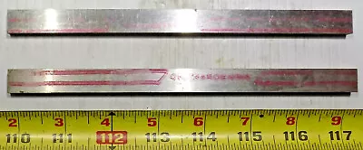 STARRETT Oil Hardening Tool Steel Ground Flat 3/8  T X 1/2  W X 7-1/2  L 2 Pcs • $26.95