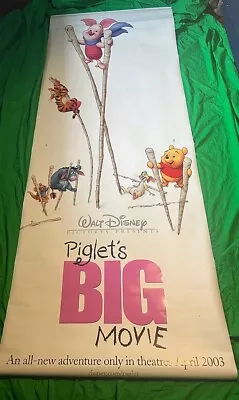 Disney PIGLET'S BIG MOVIE & JUNGLE BOOK 2 Reversible 96  X 36  Vinyl Banner POOH • $99