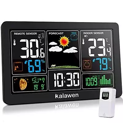 Weather Station With Outdoor Indoor Sensor MSF Wireless Digital Alarm Clock • £51.99