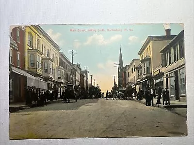 Martinsburg WV Main Street Looking South Lithograph Postcard Ripple & Baker Pub • $8.99