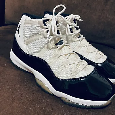 2008 Nike Air Jordan 11 XI Black White Patent Size 11 136046-101  Vintage • $127.46