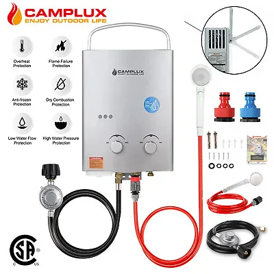 Camplux 5L Tankless Gas Water Heater Outdoor Portable Handle Instant Hot Shower • $149.99