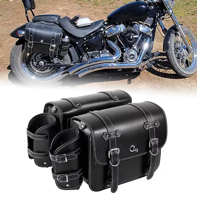 Black Motorcycle Side Saddlebags For Suzuki Boulevard M109R M50 M90 M95 C90 S40 • $109.99