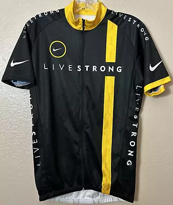 Nike Live Strong Men Road Bike Cycling Jersey Full Zip Short Sleeve Size M NEW • $35